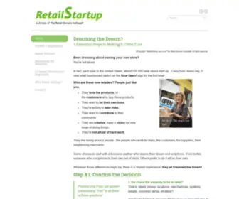 Retailstartup.com(Retail Startup) Screenshot