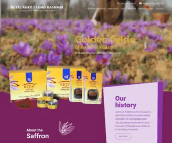 Retajagrofarms.com(Retaj company has its own saffron growing fields in a Village known as Gundbal which) Screenshot