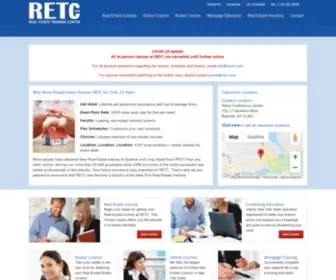 Retc.com(Real Estate Training Center) Screenshot