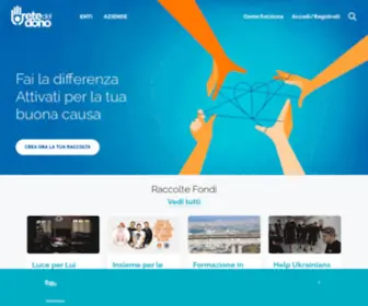Retedeldono.it(Fundraising, crowdfunding e raccolta fondi online) Screenshot
