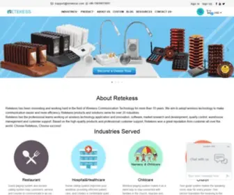 Retekess.com(Retekess Company and Wireless Products Retekess) Screenshot