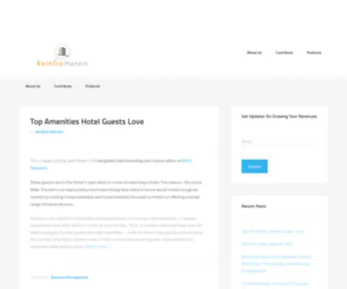 Rethinkhotels.com(Rethink Hotels) Screenshot