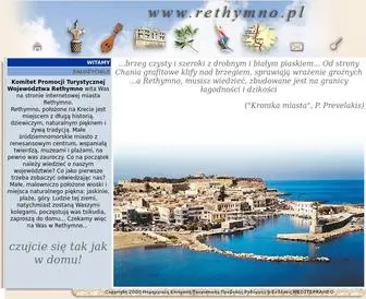 Rethymno.pl(Oficjalna strona województwa Rethymno (Rethimno) Screenshot