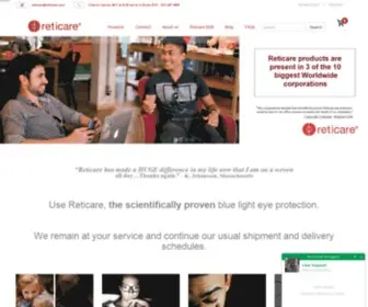 Reticare.com(Protege tus ojos de la luz de las pantallas) Screenshot