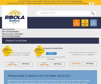 Retificioribola.com(Produzione e Vendita Reti in Fibra Sintetica) Screenshot
