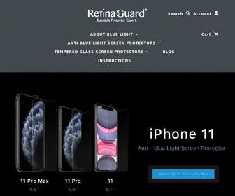 Retinaguard.com(Anti blue light screen protectors) Screenshot