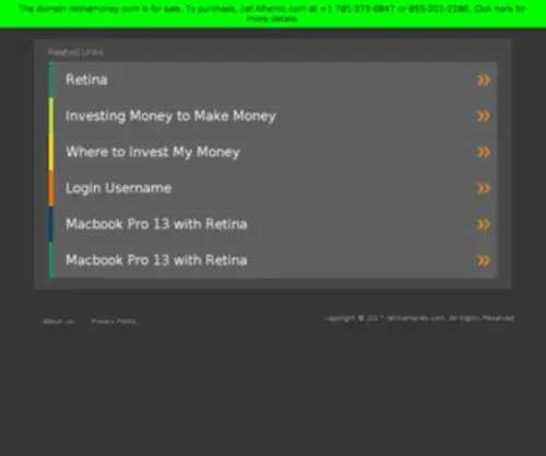 Retinamoney.com(Asset Management & Investment Services) Screenshot