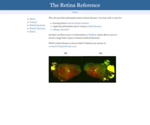 Retinareference.com(The Retina Reference) Screenshot