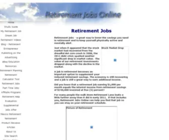 Retirement-Jobs-Online.com(Retirement Jobs for Retirees (Or Soon to Be)) Screenshot