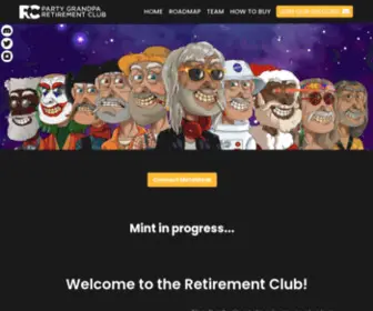 Retirementclubnft.com(The Party Grandpa Retirement Club) Screenshot