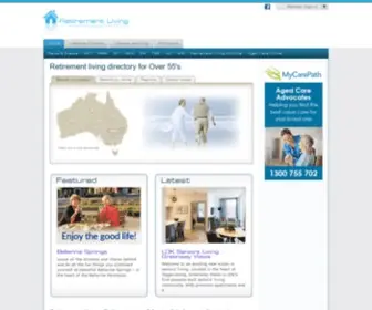 Retirementlivingonline.com.au(Over 55's retirement villages directory with lifestyle choices) Screenshot
