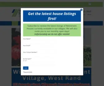 Retirewellsa.co.za(Retirement Villages South Africa) Screenshot