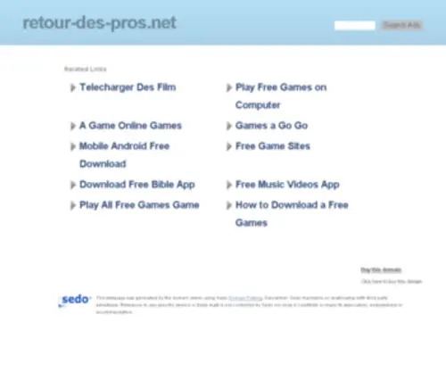 Retour-Des-Pros.net(Retour Des Pros) Screenshot