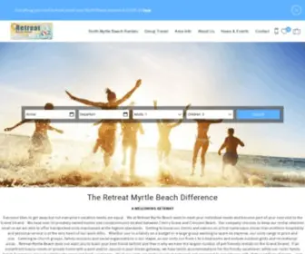 Retreatmyrtlebeach.com(North Myrtle Beach Vacation Rentals) Screenshot