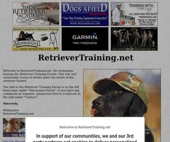 Retrievertraining.net(The COMPLETE Online Retriever Training source) Screenshot