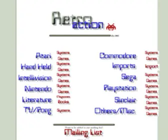 Retroaction.co.uk(Retro Action) Screenshot