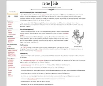 Retrobibliothek.de(Willkommen bei der retro) Screenshot