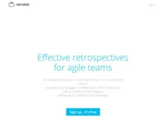Retrobotapp.com(Effective Retrospective Tool for Agile Teams) Screenshot