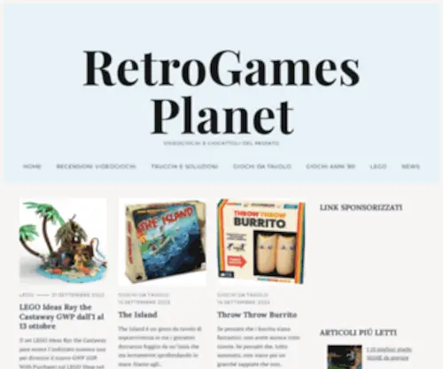Retrogamesplanet.it(Retrogames e videogiochi del passato) Screenshot