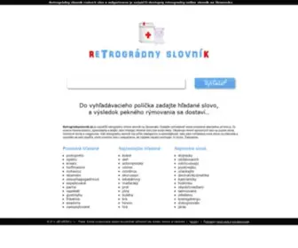 Retrogradnyslovnik.sk(Retrogradnyslovnik) Screenshot