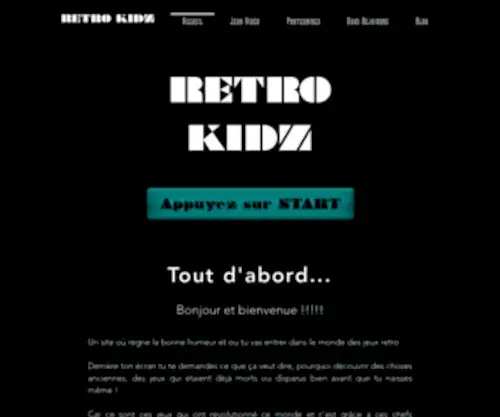 Retrokidz.fr(Retro Kidz) Screenshot