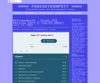 Retrokompott.de(Podcastprojekte des Retrokompott Teams) Screenshot