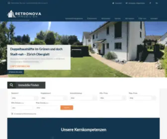 Retronova.ch(Retronova Immobilien ist ihr Parnter bei Immobilienkauf) Screenshot