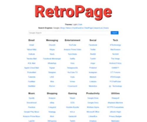 Retropage.net(Retropage) Screenshot