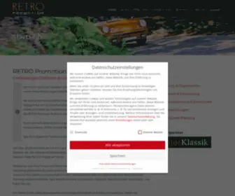 Retropromotion.de(Die Retro Promotion GmbH ist spezialisiert auf die Veranstaltung und Organisation von Oldtimer) Screenshot