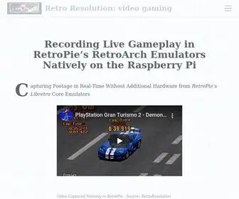 Retroresolution.com(Adventures in retro video gaming) Screenshot