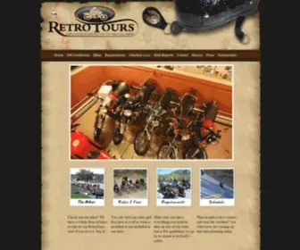 Retrotours.com(Retro Tours Classic Motorcycle Tours) Screenshot