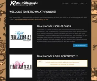 Retrowalkthroughs.com(Retro Walkthroughs) Screenshot