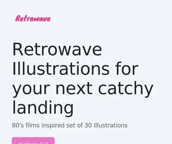 Retrowaveart.xyz(Retrowave Illustrations) Screenshot