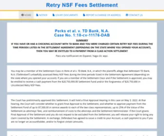 Retrynsffeessettlement.com(Retry NSF Fees Settlement) Screenshot