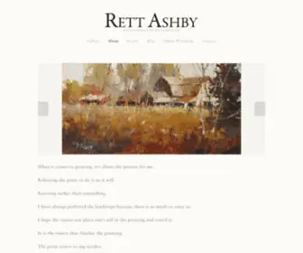 Rettashby.com(Official website for Utah's professional landscape artist and custom framer) Screenshot