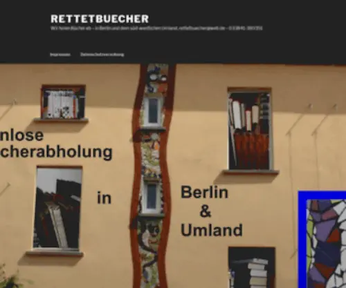 Rettetbuecher-Berlin.de(Gebrauchte Bücher Berlin) Screenshot