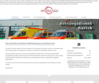 Rettungsdienst-Aurich.de(Rettungsdienst Landkreis Aurich) Screenshot