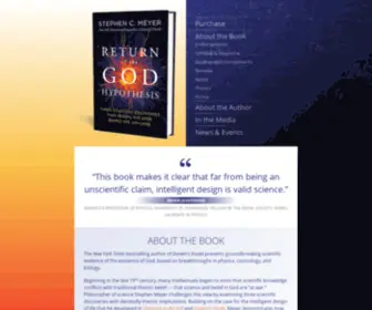 Returnofthegodhypothesis.com(Meyer’s book) Screenshot