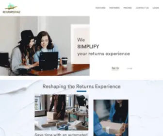 Returnpostage.com(Simplifying YOUR returns experience) Screenshot