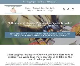 Returntoedencosmetics.com(Simple Skincare Routine for Hikers) Screenshot