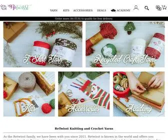 Retwisst.com(Retwisst Recycled Craft Yarns Crochet and Knitting) Screenshot