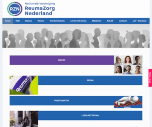 Reumazorgnederland.nl(Nationale Vereniging ReumaZorg Nederland) Screenshot