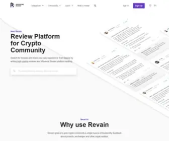Revain.org(User Reviews and Recommendations with live Photo & Video of the Best Products such as) Screenshot
