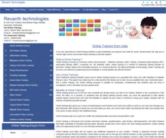 Revanthonlinetraining.com(Online Software Training) Screenshot