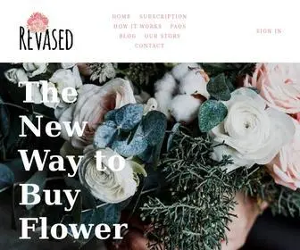 Revased.com(ReVased gives a second life to fresh flowers by upcycling them into beautiful low) Screenshot