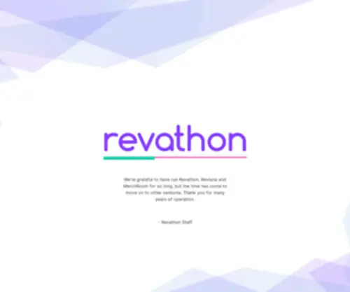Revathon.com(Live-streaming charitable fundraising and streamathons) Screenshot