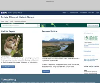 RevChilhistnat.com(Revista Chilena de Historia Natural) Screenshot