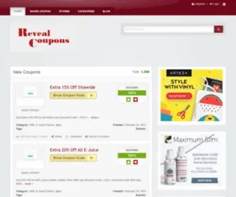 Revealcoupons.com(Verified Coupon Promo Codes Discount Offer) Screenshot