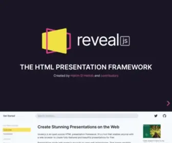 Revealjs.com(The HTML presentation framework) Screenshot