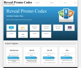 Revealpromocodes.com(Reveal Promo Codes) Screenshot